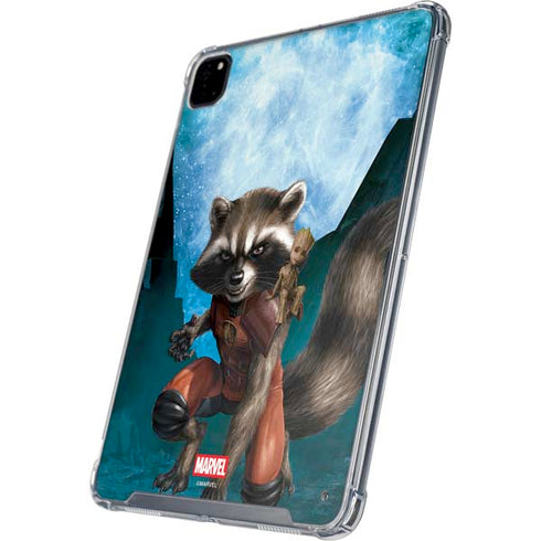 Marvel Rocket and Baby Groot Cosmic Bond iPad Pro 12.9in (2020) Clear Case